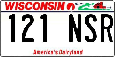 WI license plate 121NSR