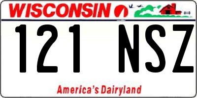 WI license plate 121NSZ