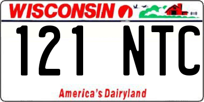 WI license plate 121NTC