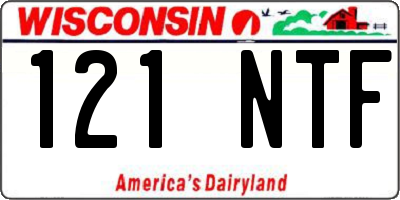 WI license plate 121NTF