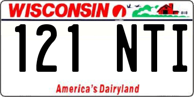 WI license plate 121NTI
