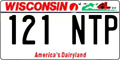 WI license plate 121NTP