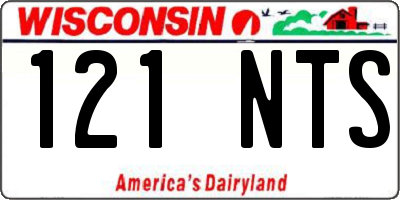 WI license plate 121NTS
