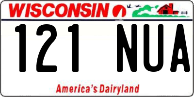 WI license plate 121NUA