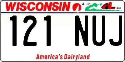 WI license plate 121NUJ