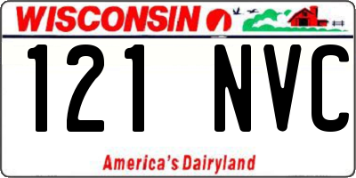 WI license plate 121NVC