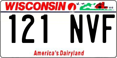 WI license plate 121NVF