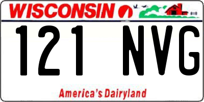 WI license plate 121NVG