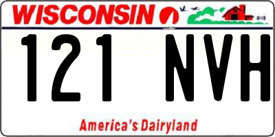WI license plate 121NVH