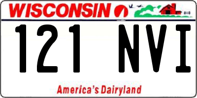 WI license plate 121NVI