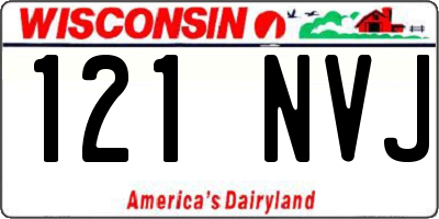 WI license plate 121NVJ