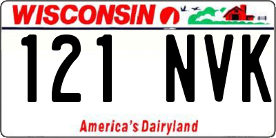 WI license plate 121NVK