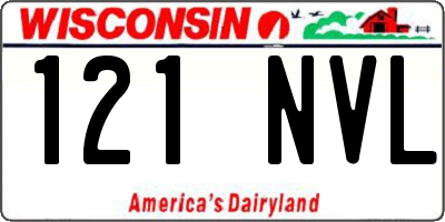 WI license plate 121NVL
