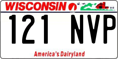 WI license plate 121NVP