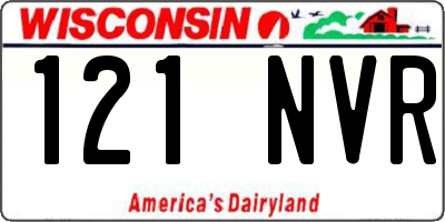 WI license plate 121NVR