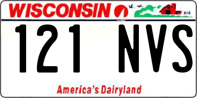 WI license plate 121NVS