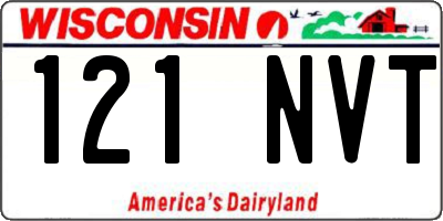 WI license plate 121NVT