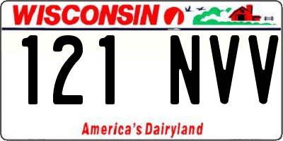WI license plate 121NVV