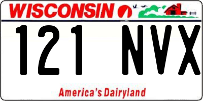 WI license plate 121NVX