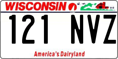 WI license plate 121NVZ