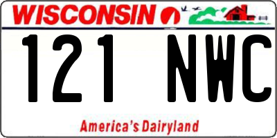 WI license plate 121NWC
