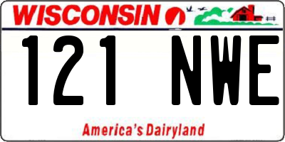 WI license plate 121NWE