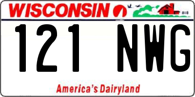 WI license plate 121NWG