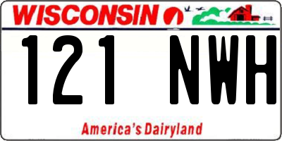 WI license plate 121NWH