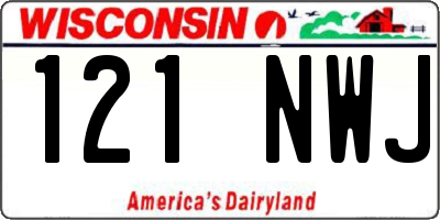 WI license plate 121NWJ