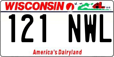 WI license plate 121NWL