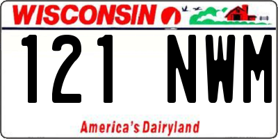 WI license plate 121NWM