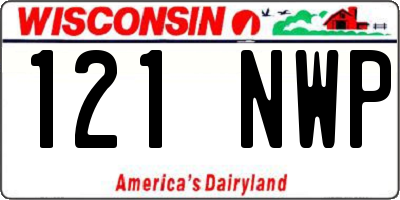 WI license plate 121NWP