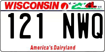 WI license plate 121NWQ