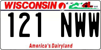 WI license plate 121NWW