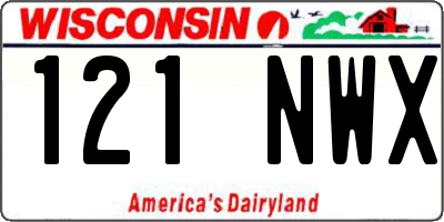 WI license plate 121NWX