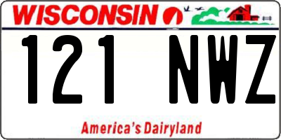 WI license plate 121NWZ