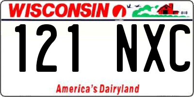 WI license plate 121NXC