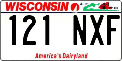 WI license plate 121NXF