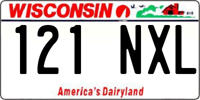 WI license plate 121NXL