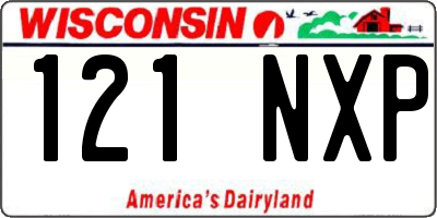 WI license plate 121NXP