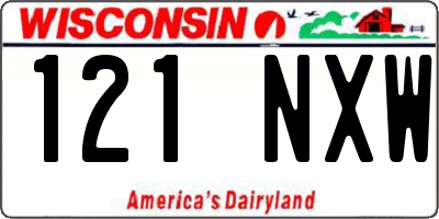 WI license plate 121NXW