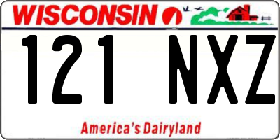WI license plate 121NXZ