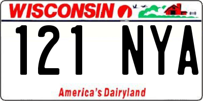 WI license plate 121NYA