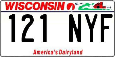 WI license plate 121NYF
