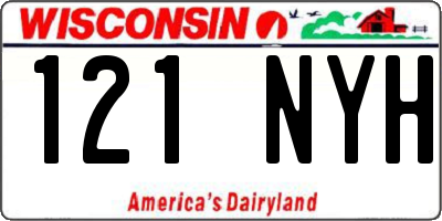 WI license plate 121NYH