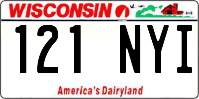 WI license plate 121NYI