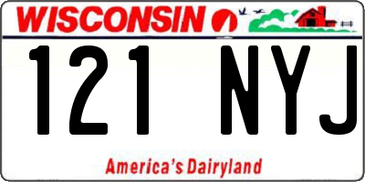 WI license plate 121NYJ