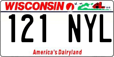WI license plate 121NYL
