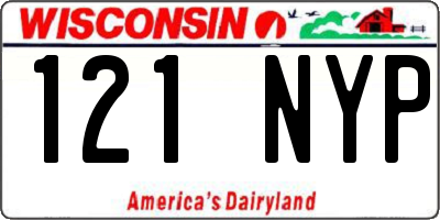 WI license plate 121NYP