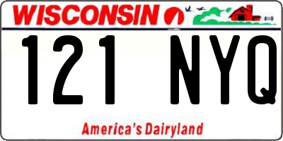 WI license plate 121NYQ